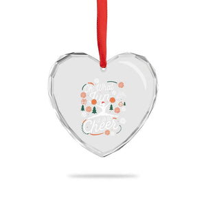 Oh What Fun It Is To Cheer Heart Crystal Glass Ornament Funny Christmas Cheerleading Gift TS12 Print Your Wear