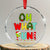 Oh What Fun Xmas Candy Cane Crystal Glass Ornament TS09 Transparent Glass 3'' Circle Print Your Wear