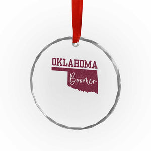 Oklahoma Boomer Crystal Glass Ornament TS10 Print Your Wear