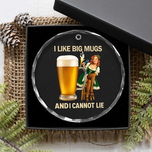 Oktoberfest Beer Crystal Glass Ornament Funny I Like Big Mugs Pin Up Girl Dirndl TS10 Print Your Wear