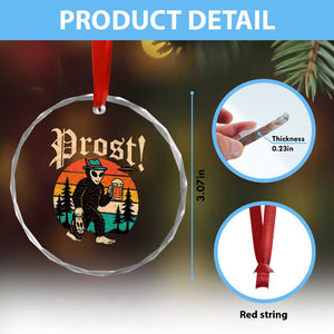 Oktoberfest Bigfoot Alien Beer Crystal Glass Ornament Retro German Sasquatch Beer TS10 Print Your Wear