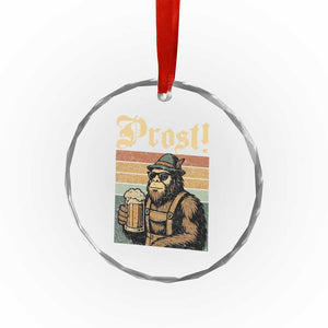 Oktoberfest Bigfoot Crystal Glass Ornament Vintage German Sasquatch Drinking Prost Lederhose TS10 Print Your Wear