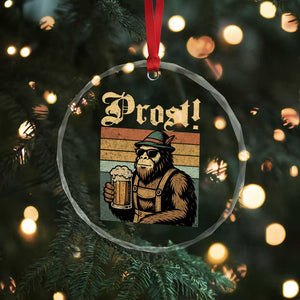 Oktoberfest Bigfoot Crystal Glass Ornament Vintage German Sasquatch Drinking Prost Lederhose TS10 Print Your Wear