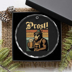 Oktoberfest Bigfoot Crystal Glass Ornament Vintage German Sasquatch Drinking Prost Lederhose TS10 Print Your Wear