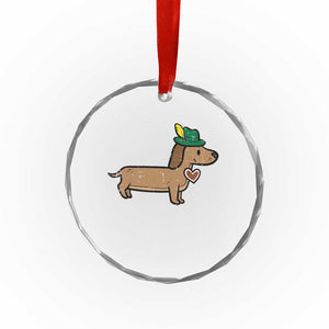 Oktoberfest Dachshund Crystal Glass Ornament Cute Sausage Dog German Munich TS02 Print Your Wear