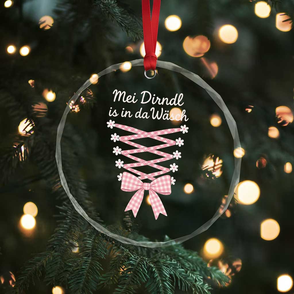 Oktoberfest Dirndl Costume Crystal Glass Ornament Funny German Bavarian Octoberfest Festival TS10 Print Your Wear