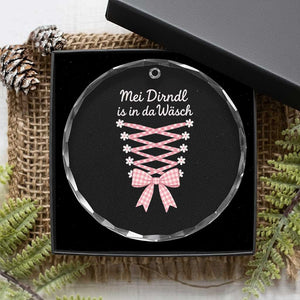 Oktoberfest Dirndl Costume Crystal Glass Ornament Funny German Bavarian Octoberfest Festival TS10 Print Your Wear