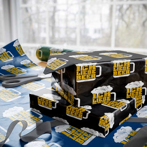 Oktoberfest Drinking Wrapping Paper Roll Ich Liebe Bier Octoberfest German TS10 Black Print Your Wear