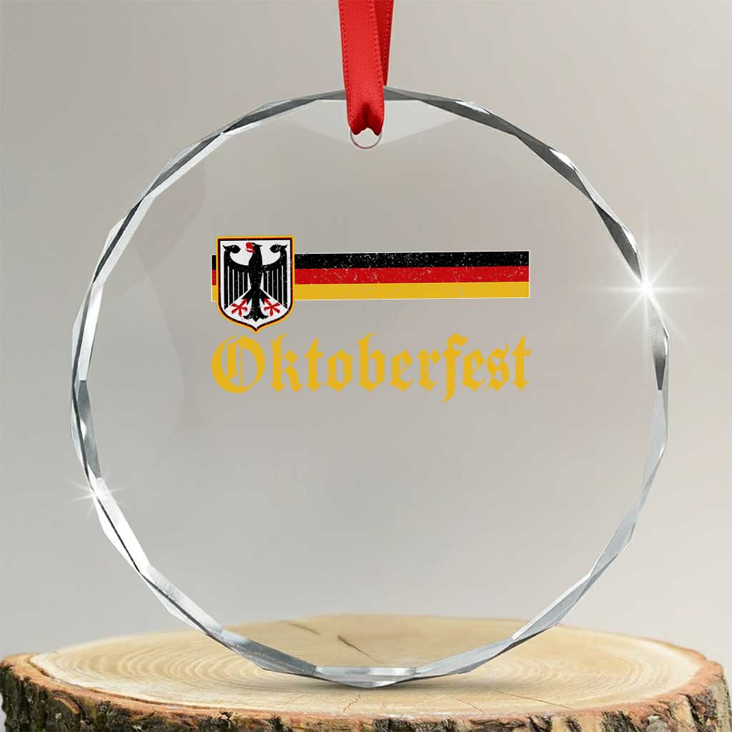 Oktoberfest German Bundesadler Coat of Arms Crystal Glass Ornament Bavarian Drinking Festival