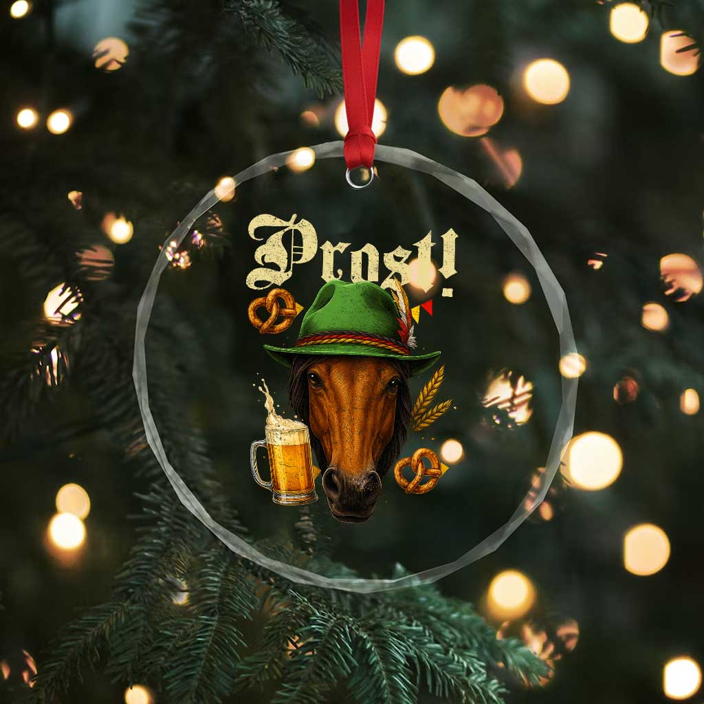 Oktoberfest Horse Crystal Glass Ornament German Octoberfest Beer Prost Drinking TS10 Print Your Wear