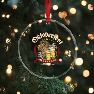 Oktoberfest Munchen Crystal Glass Ornament Munich Since 1810 Bavarian Lion and Beer TS02 Print Your Wear