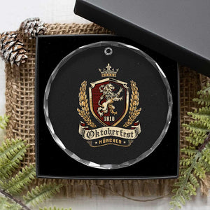 Oktoberfest Munchen Lion Crest Crystal Glass Ornament Classic Bavarian Festival TS02 Print Your Wear