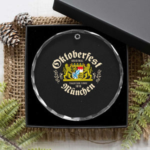 Oktoberfest Munchen Since 1810 Crystal Glass Ornament Original Tradition Bavarian Coat of Arms Heritage Festival TS02 Print Your Wear