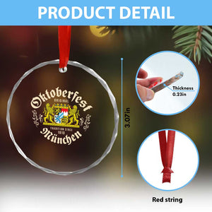 Oktoberfest Munchen Since 1810 Crystal Glass Ornament Original Tradition Bavarian Coat of Arms Heritage Festival TS02 Print Your Wear