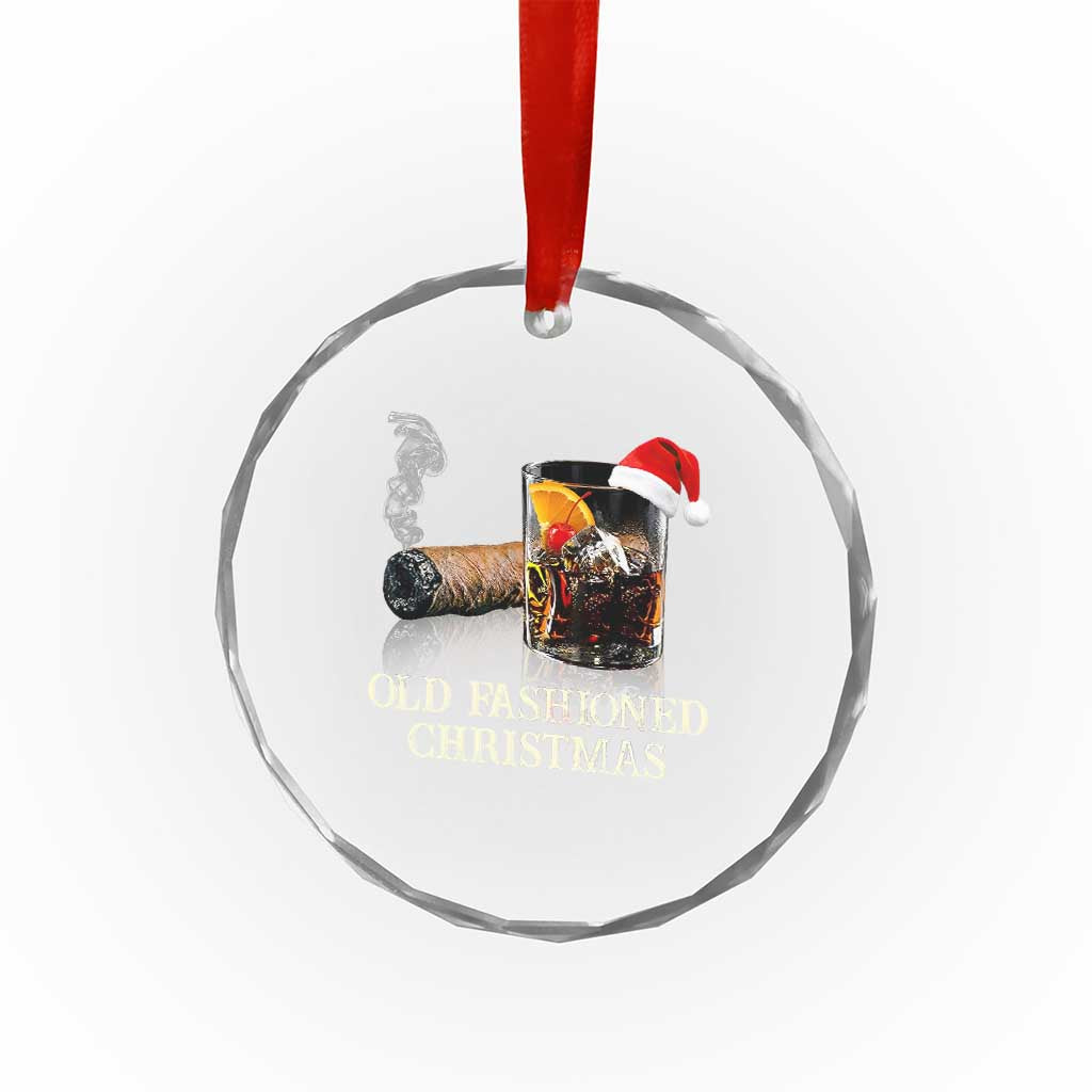 Old Fashioned Cocktail Christmas Crystal Glass Ornament Funny Bourbon Cocktail Drink TS10 Print Your Wear