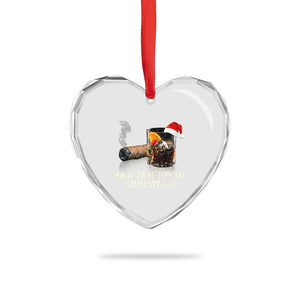 Old Fashioned Cocktail Christmas Heart Crystal Glass Ornament Funny Bourbon Cocktail Drink TS10 Print Your Wear