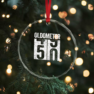 Oldometer 50 Birthday Crystal Glass Ornament Funny Vintage Aged to Perfection TS02 Print Your Wear