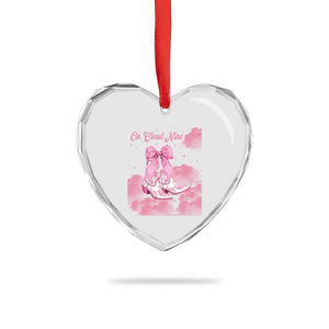 On Cloud Nine Heart Crystal Glass Ornament 9th Birthday Bday Girl Pink Coquette Cowgirl Boots TS11 Print Your Wear