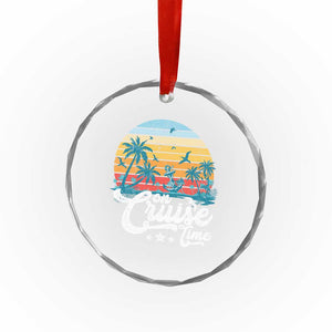 On Cruise Time Crystal Glass Ornament Retro Summer Vacation Cruising TS10 Print Your Wear