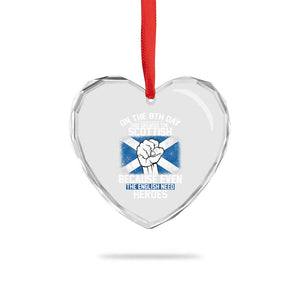 On the 8th Day God Created the Scottish Heart Crystal Glass Ornament Funny Heroic Scotland Pride TS02 Print Your Wear