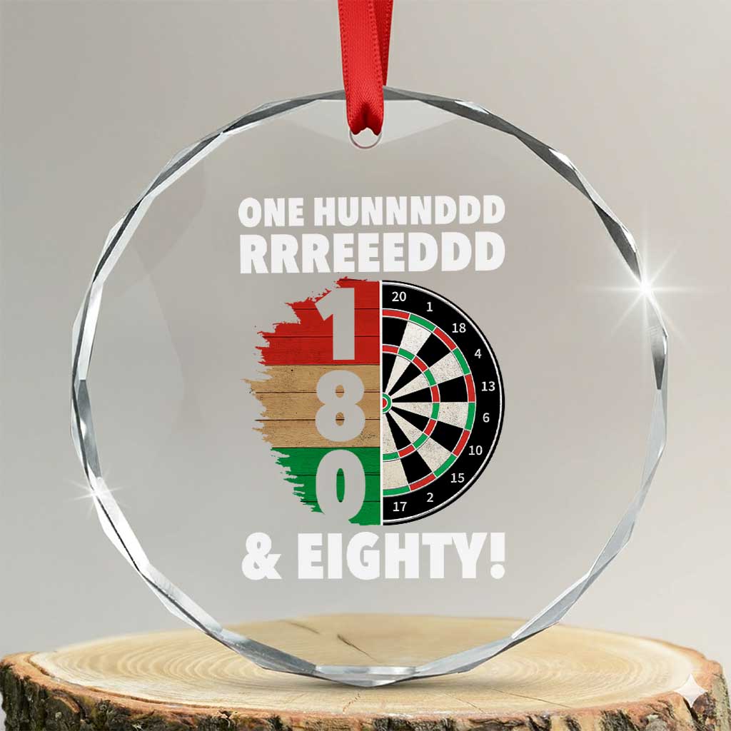 One Hundred And Eighty Crystal Glass Ornament Funny Darts Player Gift TS12 Transparent Glass 3'' Circle Print Your Wear