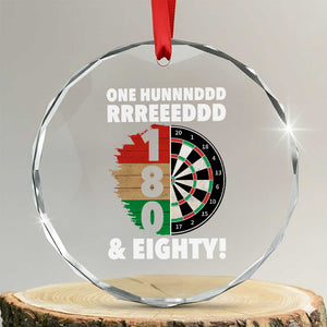 One Hundred And Eighty Crystal Glass Ornament Funny Darts Player Gift TS12 Transparent Glass 3'' Circle Print Your Wear