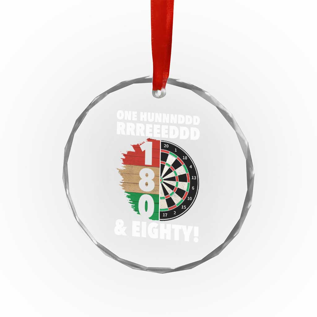 One Hundred And Eighty Crystal Glass Ornament Funny Darts Player Gift TS12 Print Your Wear
