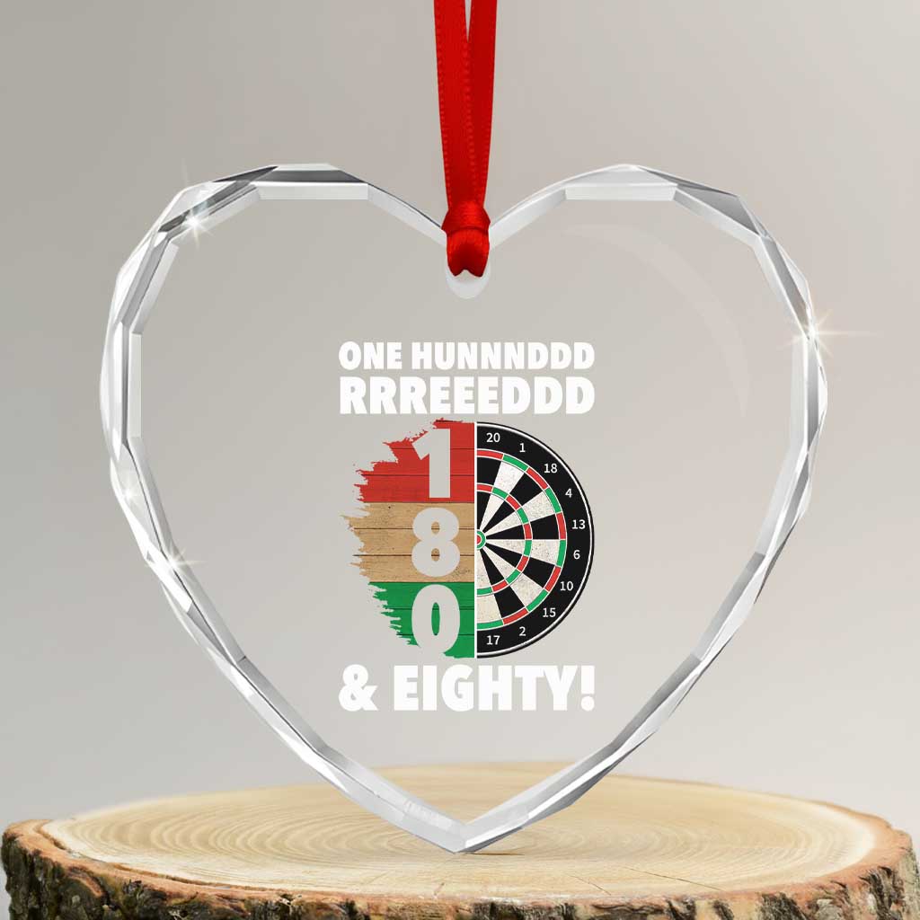 One Hundred And Eighty Heart Crystal Glass Ornament Funny Darts Player Gift TS12 Transparent Glass 3'' Heart Print Your Wear