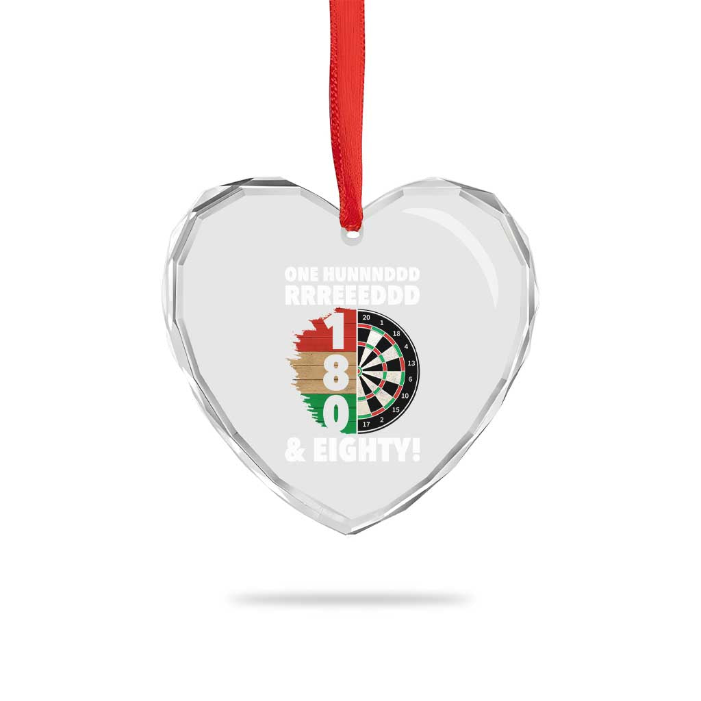 One Hundred And Eighty Heart Crystal Glass Ornament Funny Darts Player Gift TS12 Print Your Wear