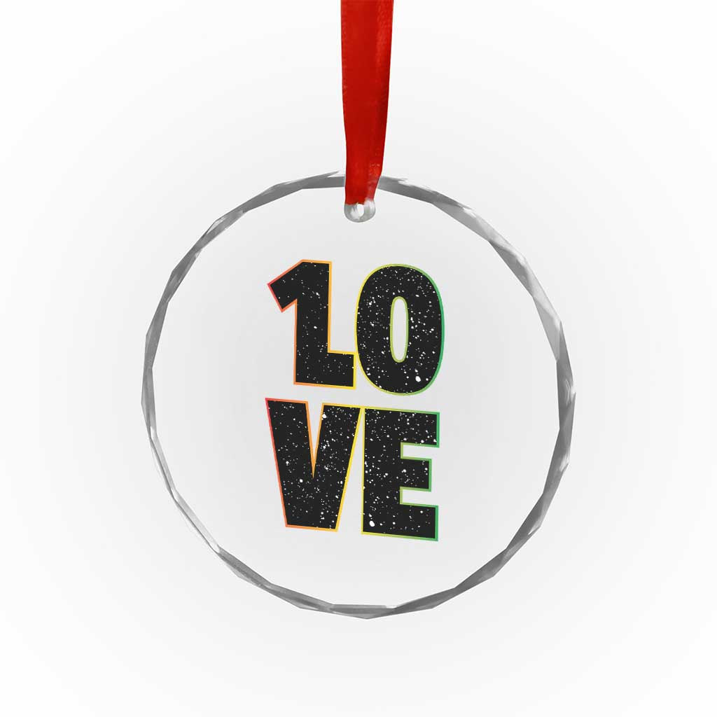 One Love Jamaican Rasta Reggage Music Crystal Glass Ornament TS10 Print Your Wear