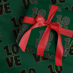 One Love Jamaican Rasta Reggage Music Wrapping Paper Roll TS10 Green Print Your Wear