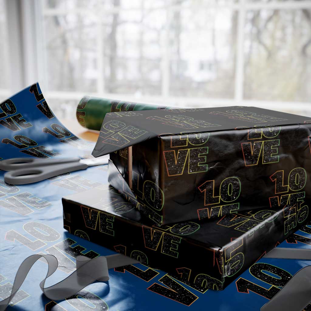 One Love Jamaican Rasta Reggage Music Wrapping Paper Roll TS10 Black Print Your Wear