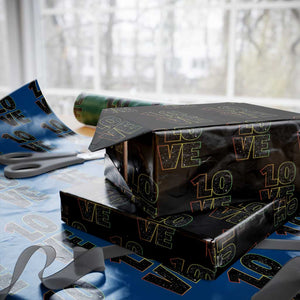 One Love Jamaican Rasta Reggage Music Wrapping Paper Roll TS10 Black Print Your Wear