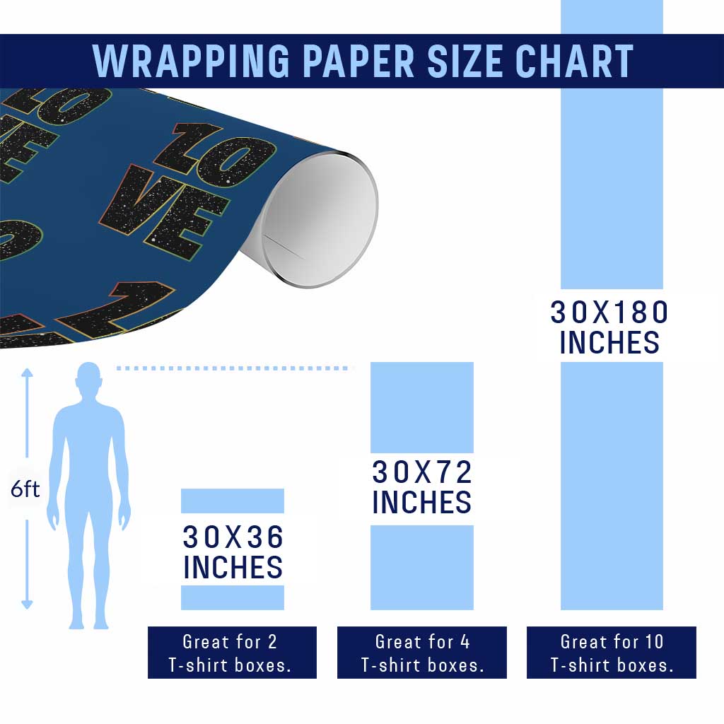 One Love Jamaican Rasta Reggage Music Wrapping Paper Roll TS10 Print Your Wear