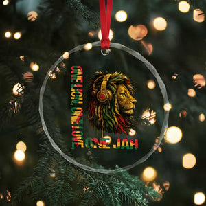 One Love Rasta Lion Crystal Glass Ornament Rastafari Reggae Jamaica Roots Lion of Judah Dreadlocks TS10 Print Your Wear