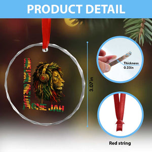 One Love Rasta Lion Crystal Glass Ornament Rastafari Reggae Jamaica Roots Lion of Judah Dreadlocks TS10 Print Your Wear