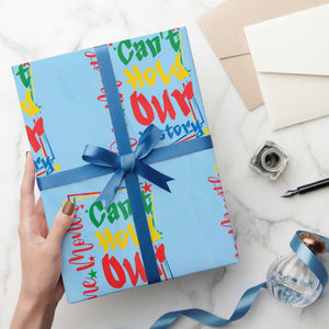 One Month Cannot Hold Our History Wrapping Paper Roll Black History Gift TS12 Light Blue Print Your Wear