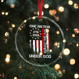 One Nation Under God 250 Years Crystal Glass Ornament 250th Anniversary USA TS11 Print Your Wear