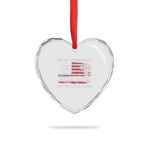 One Nation Under God 250 Years Of Blessing Heart Crystal Glass Ornament 250th Faith Anniversary USA TS11 Print Your Wear