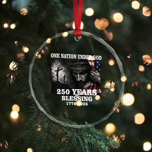 One Nation Under God 250th Anniversary Crystal Glass Ornament American Patriotic Faith TS12 Print Your Wear