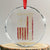 One Nation Under God Crystal Glass Ornament American Flag 4th Of July Patriotic Christian TS10 Transparent Glass 3'' Circle Print Your Wear