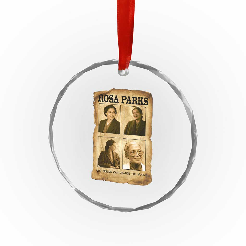 One Person Can Change The World Quote Crystal Glass Ornament Rosa Parks Legacy TS12 Print Your Wear