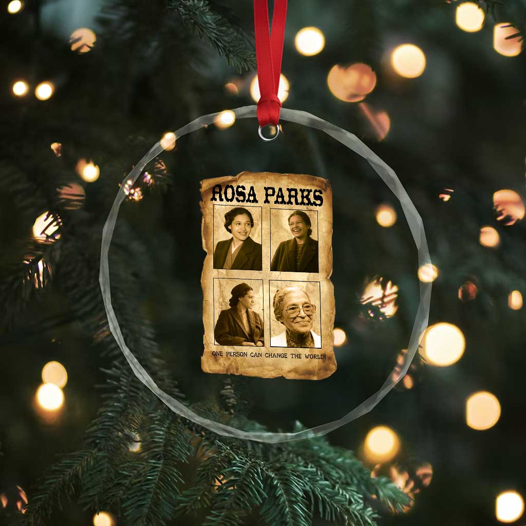 One Person Can Change The World Quote Crystal Glass Ornament Rosa Parks Legacy TS12 Print Your Wear