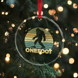 Onefoot Leg Amputee Recovery Crystal Glass Ornament Retro One Foot Bigfoot TS10 Print Your Wear