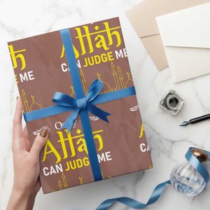 Only Allah Can Judge Me Wrapping Paper Roll Islamic Muslim Ramadan Eid TS02 Mocha Print Your Wear