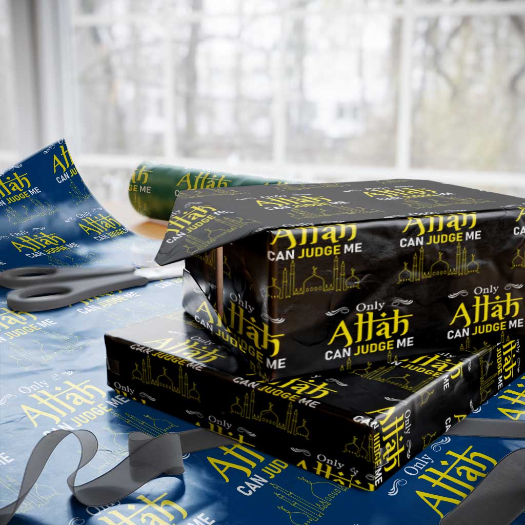 Only Allah Can Judge Me Wrapping Paper Roll Islamic Muslim Ramadan Eid TS02 Black Print Your Wear