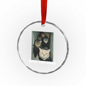 Open The Door Cats Lover Crystal Glass Ornament Funny Cat Gang Sarcastic Meme TS14 Print Your Wear