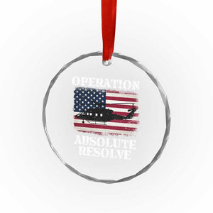 Operation Absolute Resolve Crystal Glass Ornament US Military Extraction Mission American Flag TS02 Print Your Wear