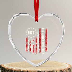 Operation Epic Fury 2026 American Flag Bomber Heart Crystal Glass Ornament B2 Spirit Patriotic Air Dominance TS02 Transparent Glass 3'' Heart Print Your Wear
