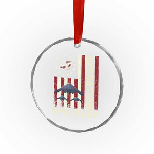 Operation Epic Fury Crystal Glass Ornament Military Tactical Warfare Stealth Jet American Flag TS11 Print Your Wear